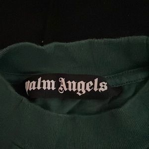 Palm Angels green bear sprayed t shirt